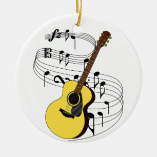 Guitar Ceramic Ornament