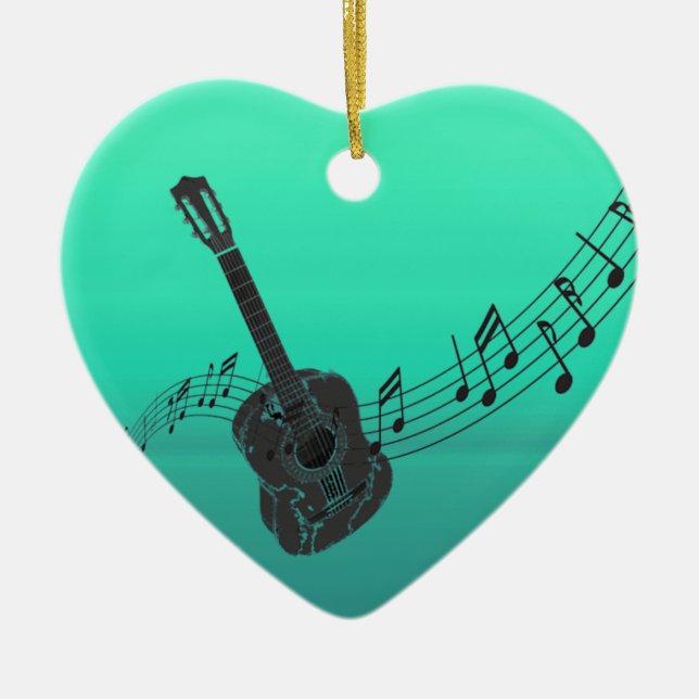Guitar Ceramic Ornament (Front)