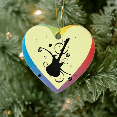 Guitar Ceramic Ornament