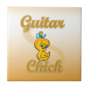 Guitar Chick Ceramic Tile
