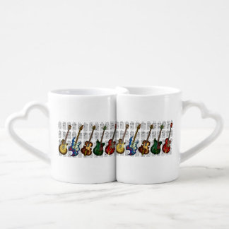 Guitar & chord2 coffee mug set