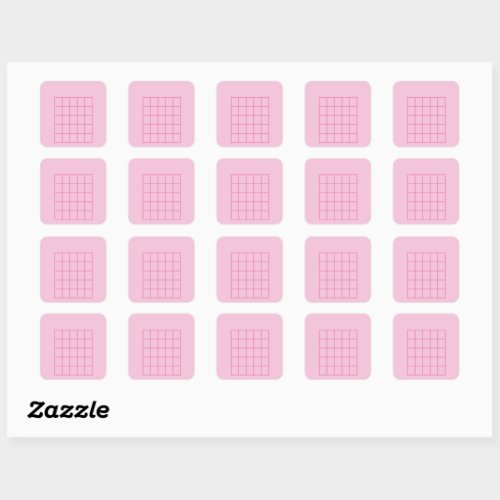 Guitar Chord Chart Template  Bubble Gum Pink Square Sticker