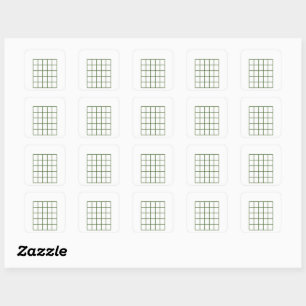 Guitar Chord Chart Template   Forest Green Square Sticker