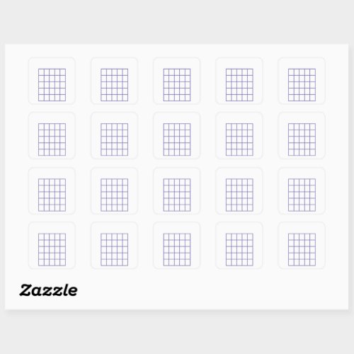 Guitar Chord Chart Template  Light Purple Square Sticker
