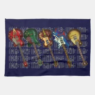 Guitar & chord towel