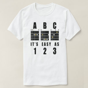 Guitar Chords ABC It's Easy As 123 T-Shirt