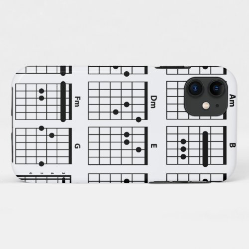 Guitar chords iPhone 11 case
