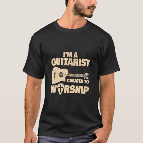 Guitar _ Christian Music Church Guitar Jesus  Rock T_Shirt