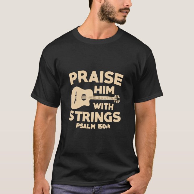 Guitar - Christian Music Guitar Jesus -gtTUz T-Shirt (Front)