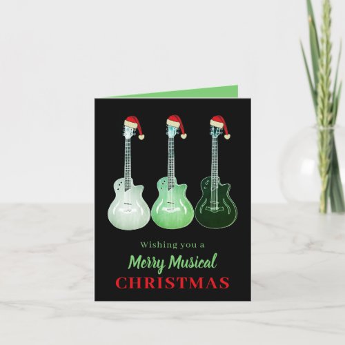 Guitar Christmas Merry Musical Holiday Card