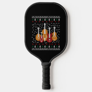 Guitar Christmas Pickleball Paddle