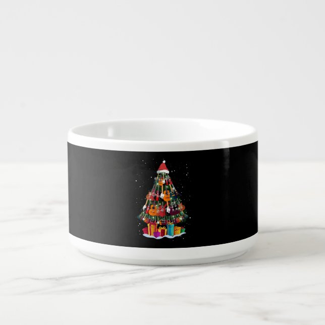 Guitar Christmas Tree Funny  Bowl (Center)
