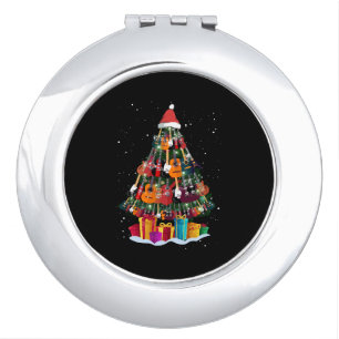 Guitar Christmas Tree Funny  Compact Mirror
