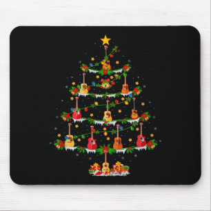 Guitar Christmas Tree Lights Musical Guitar Guitar Mouse Pad