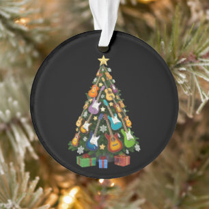 Guitar Christmas Tree Theater Musical Lover Merry Ornament