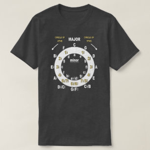 Guitar Circle Of Fifths And Fourths T-Shirt