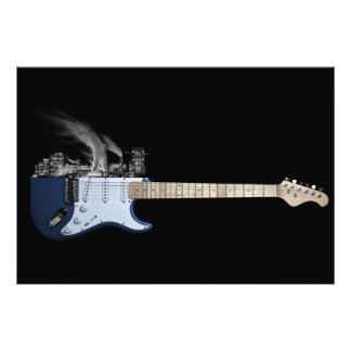 Guitar City Photo Print