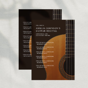 Guitar Classical Music Concert Recital Program