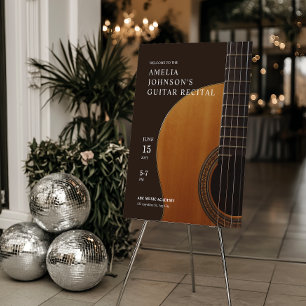 Guitar Classy Music Concert Recital Welcome Sign