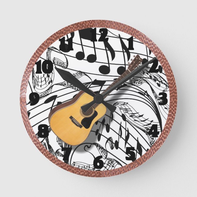 GUITAR-CLOCK ROUND CLOCK (Front)