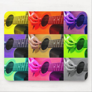 Guitar Collage of Color Mousepad