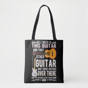 Guitar Collector Guitarist Funny Music Lover Tote Bag