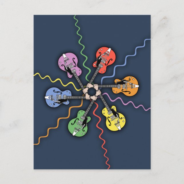 Guitar Color Wheel Postcard (Front)