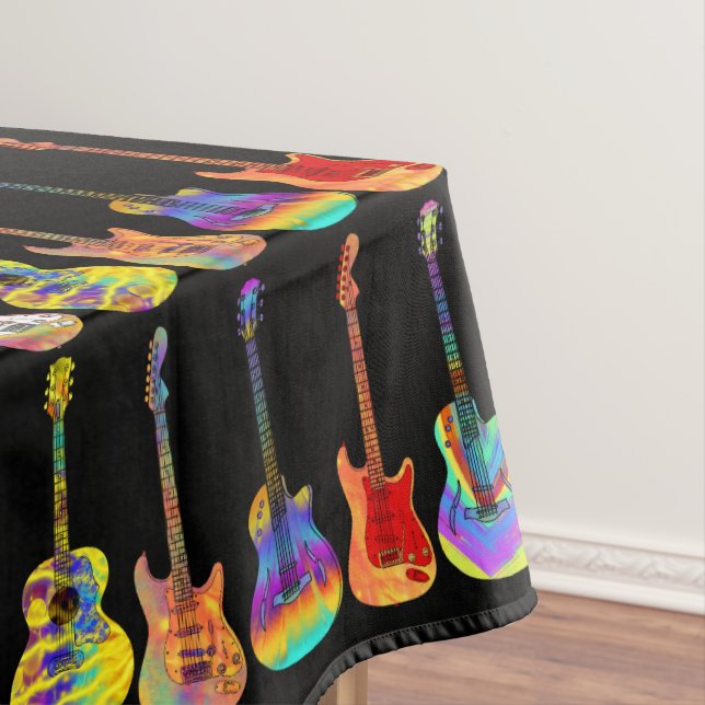 guitar colorful music pattern tablecloth (In Situ)