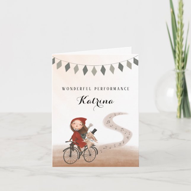 Guitar Congratulations Greeting Card (Front)