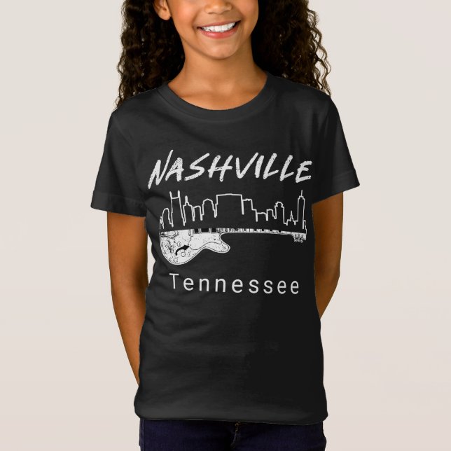 Guitar Country Music Souvenir Gift Nashville T-Shirt (Front)