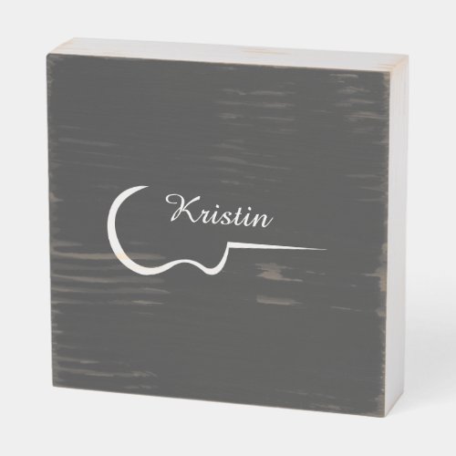 Guitar Custom  Personalized Gift  Wooden Box Sign