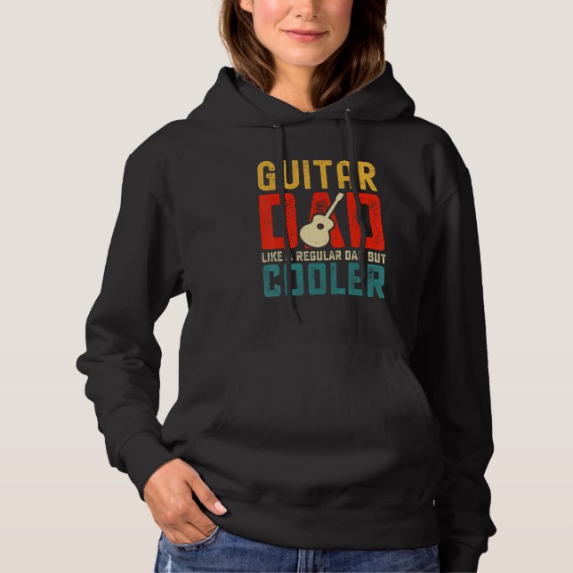Guitar Dad Like A Regular But Cooler  Retro Papa M Hoodie (Front)