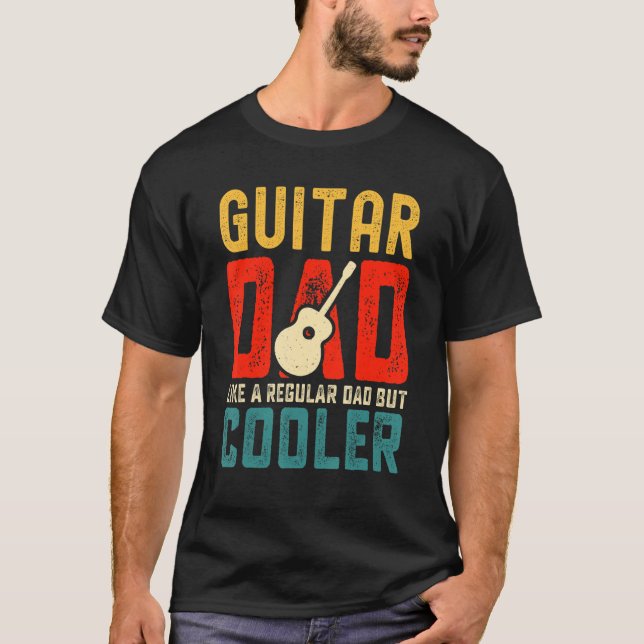 Guitar Dad Like A Regular But Cooler  Retro Papa M T-Shirt (Front)