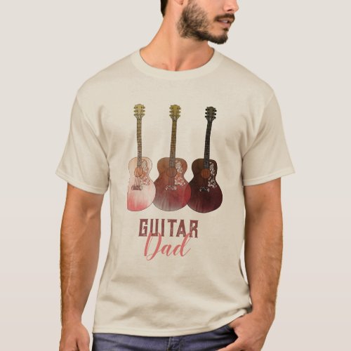 Guitar Dad Slogan Rustic T_Shirt
