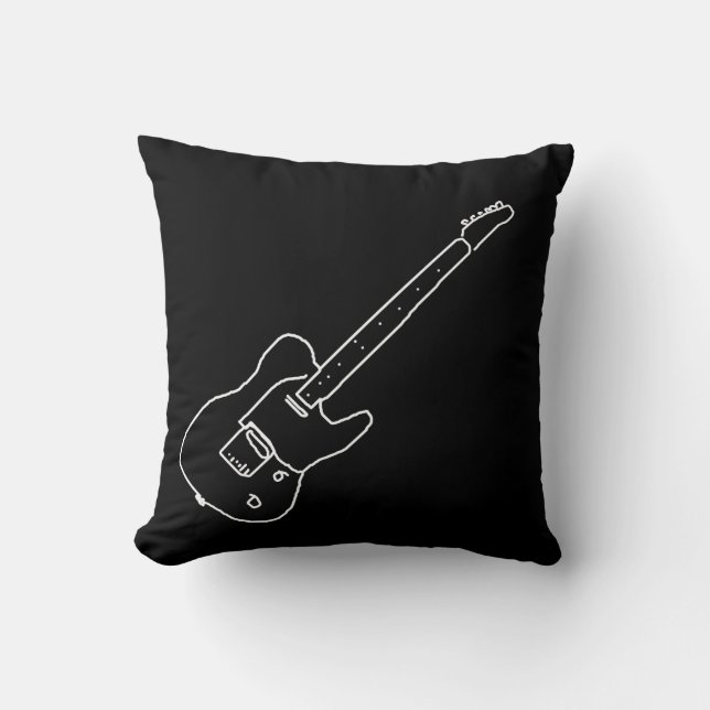 guitar decor-idea throw pillow (Front)