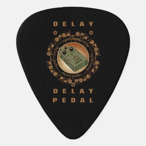 Guitar Delay Pedal Red Rays Guitar Pick