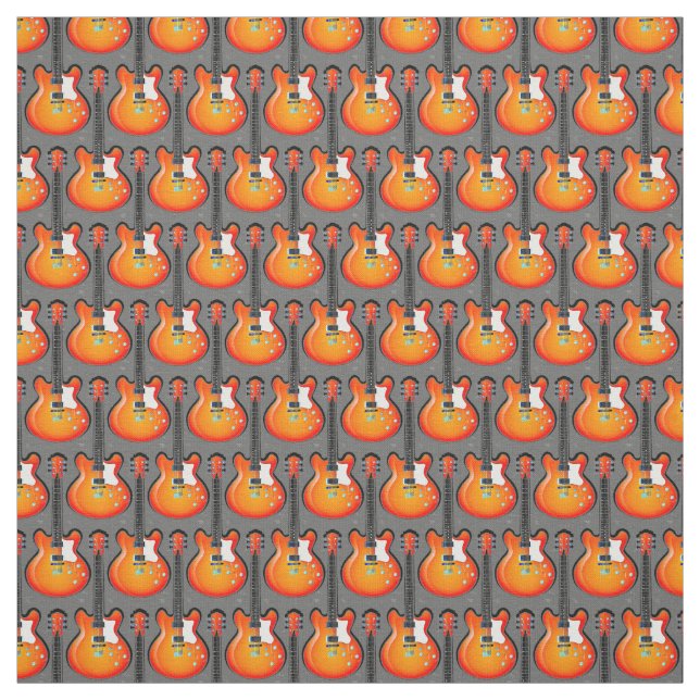 Guitar Design Fabric (Swatch)