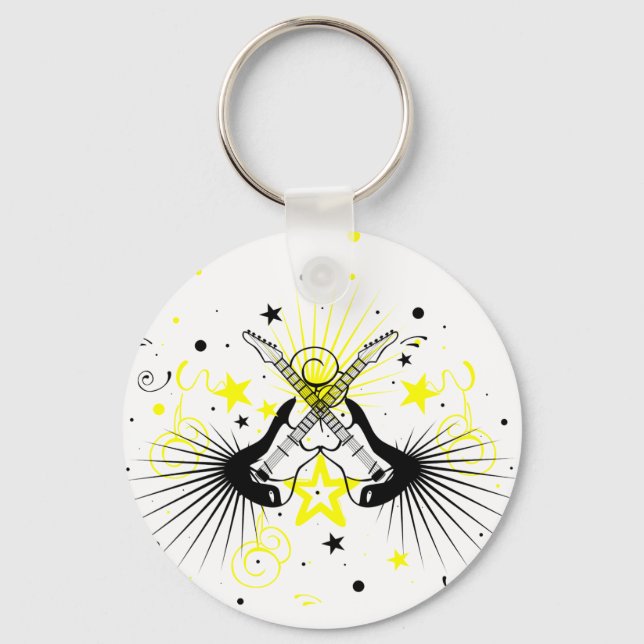 Guitar Design Keychain (Front)