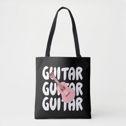 Guitar design tote bag