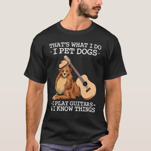 Guitar Dogs Breeds Animal Puppy Pet   Owner T-Shirt