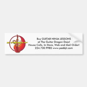 Guitar Dragon Dojo Bumper Sticker
