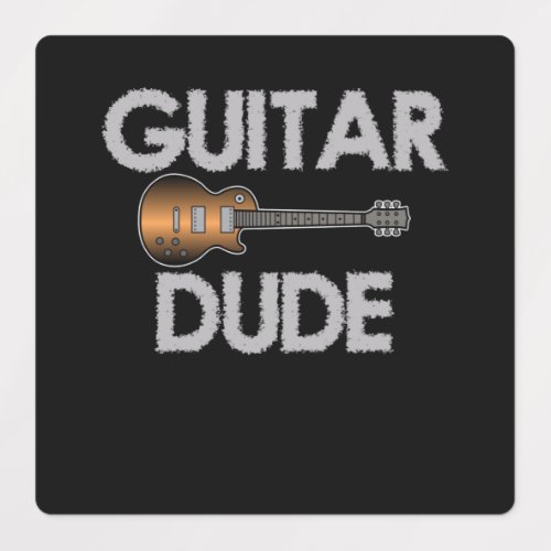 Guitar Dude Music Player Musician Guitarist Graphi Labels