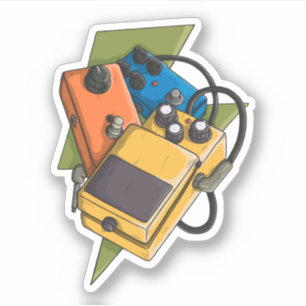Guitar Effects Pedals Sticker