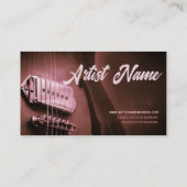 Guitar Electric Country Rock Music Business card (Back)