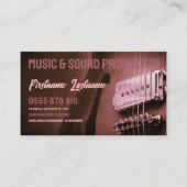Guitar Electric Country Rock Music Business card (Front)