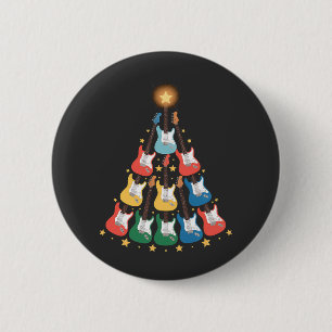 Guitar Electric Music Instruments Christmas Tree Button