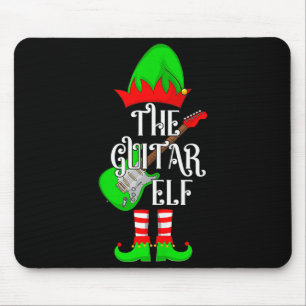 Guitar Elf Christmas Pajamas Matching Family Elf S Mouse Pad