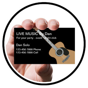 Guitar Entertainer Business Cards
