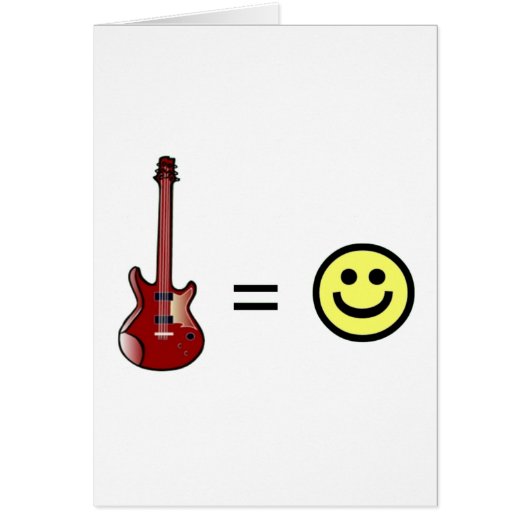 Guitar Equals Happiness Cards (Front)