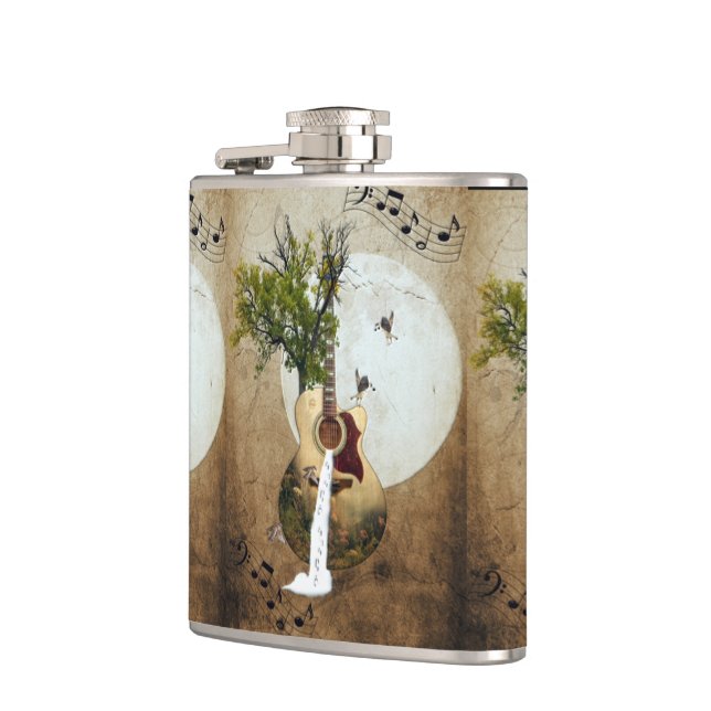 Guitar Fantasy Decorated Flask (Left)